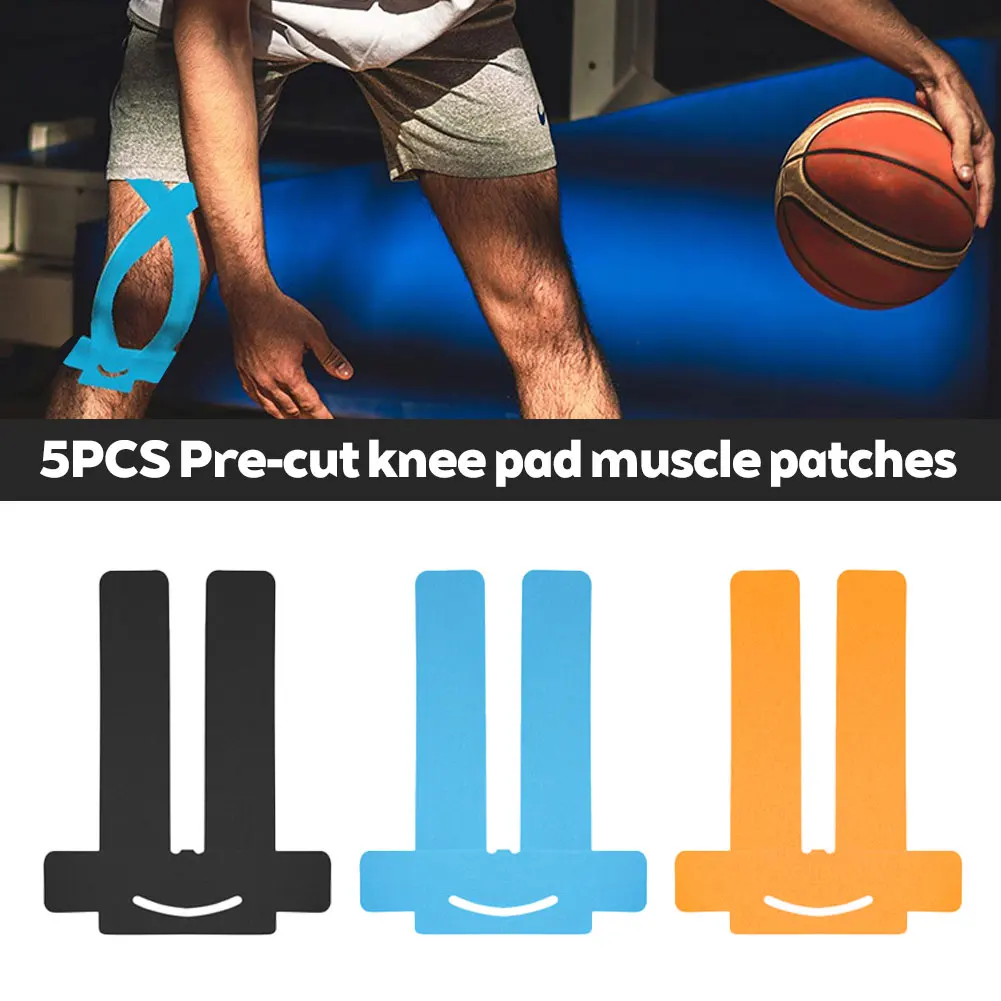 5Pcs Knee Support Tape Waterproof Elastic Athletic Tapefor Knee Pain Relief Stability Breathable Muscle Support Knee Pad Patch