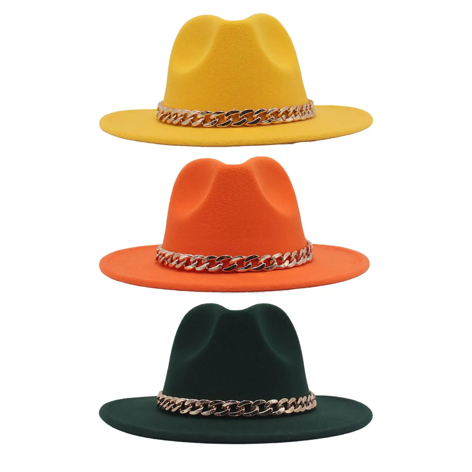 

Панама женская с широкими полями и золотистой цепочкой