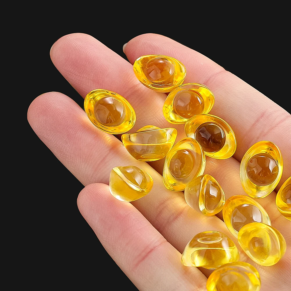 20pcs Mini Feng Shui Gold Ingot Crystal Chinese Yuan Bao Prosperity Attract Wealth Lucky Fortunate Auspicious Decor Figurines 5