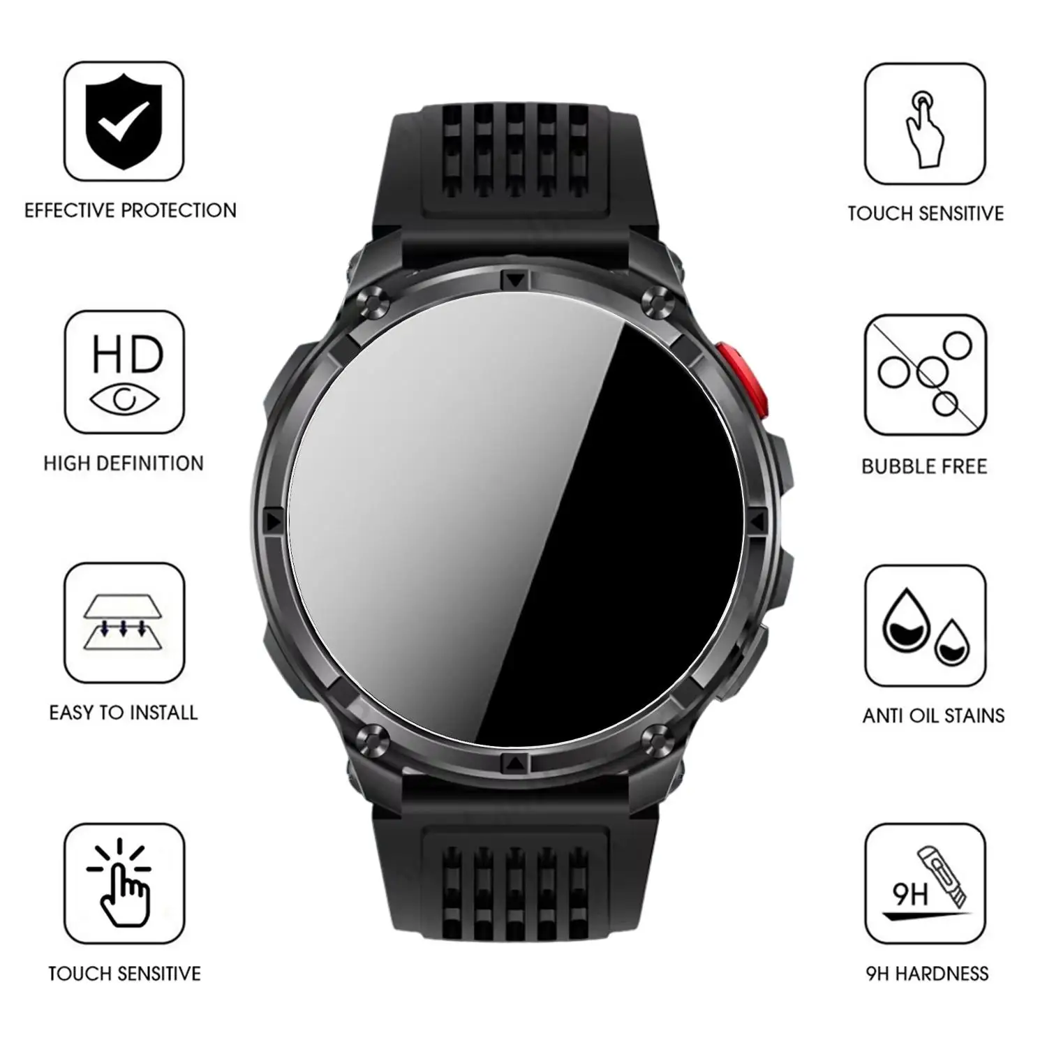 Premium Tempered Glass Screen Protector with Easy Installation Kit for Enhanced Durability and Clarity