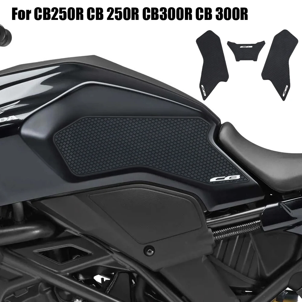 

For CB250R CB 250R CB300R CB 300R Non-slip Side Fuel Tank Stickers Waterproof Pad Rubber Sticker Black