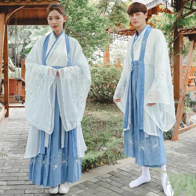 전통 Hanfu 커플 남자 여자 코스프레 의상