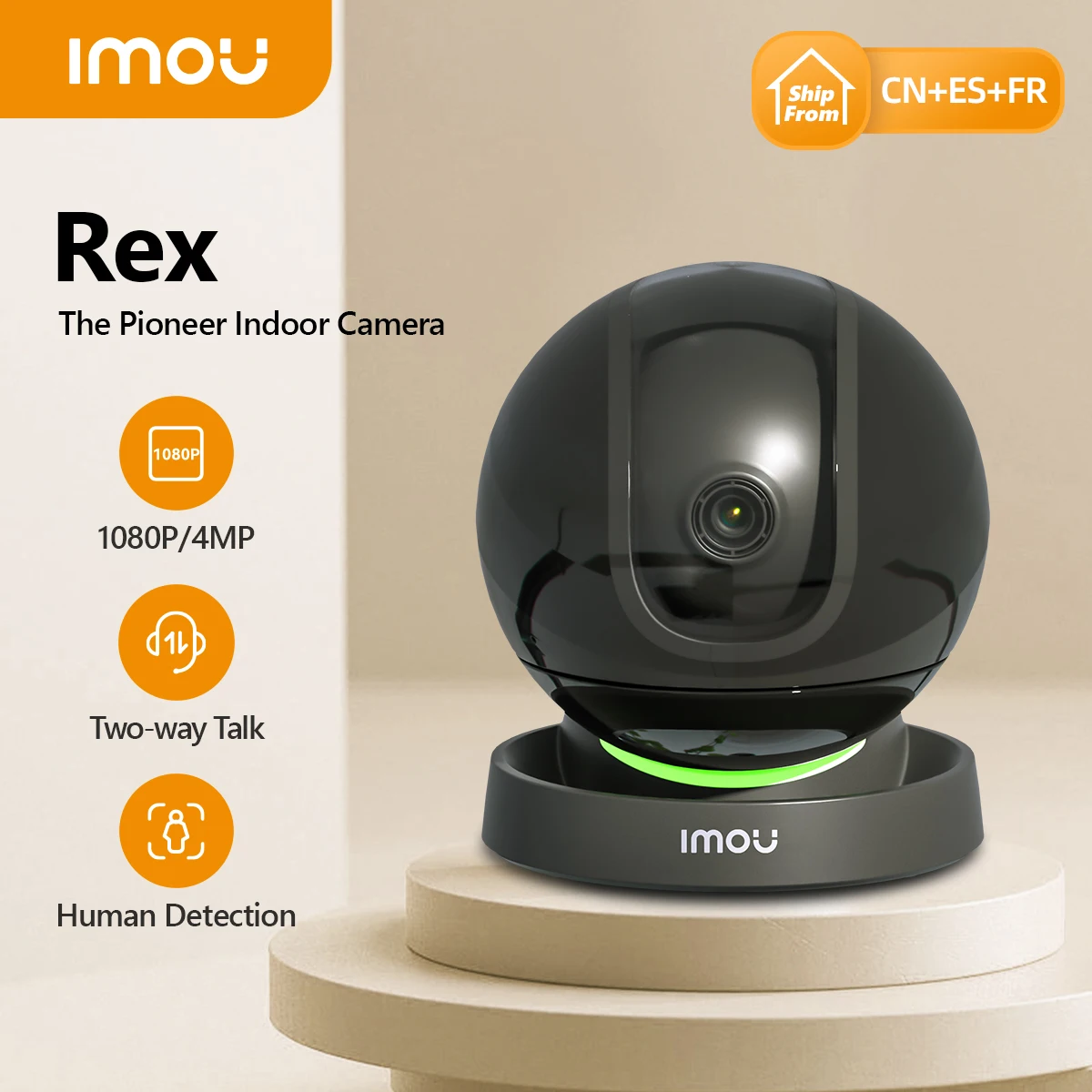 IPC-A46LP-imou IMOU Rex 4MP Wi-Fi IP Caméra de surveillance 2560 x 1440  pixels - Conrad Electronic France