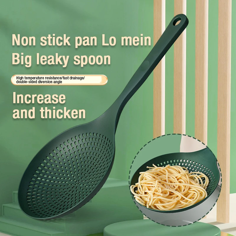 Long Handle Colanders,Plastic Large Drain Scoop,Heat Resistant Strainers,Sieve Food Pasta