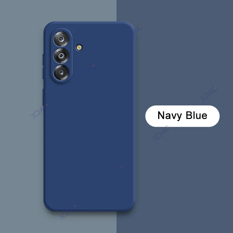 Soft Liquid Silicone Protective Phone Case Cover - Square Design with Camera Protection