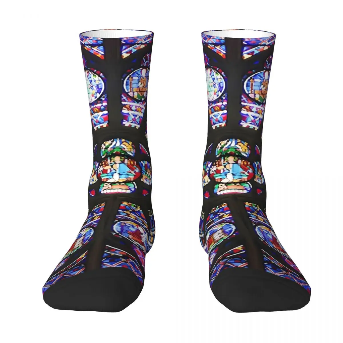 

Notre Dame Rose Window Sock Socks Men Women Polyester Stockings Customizable Design