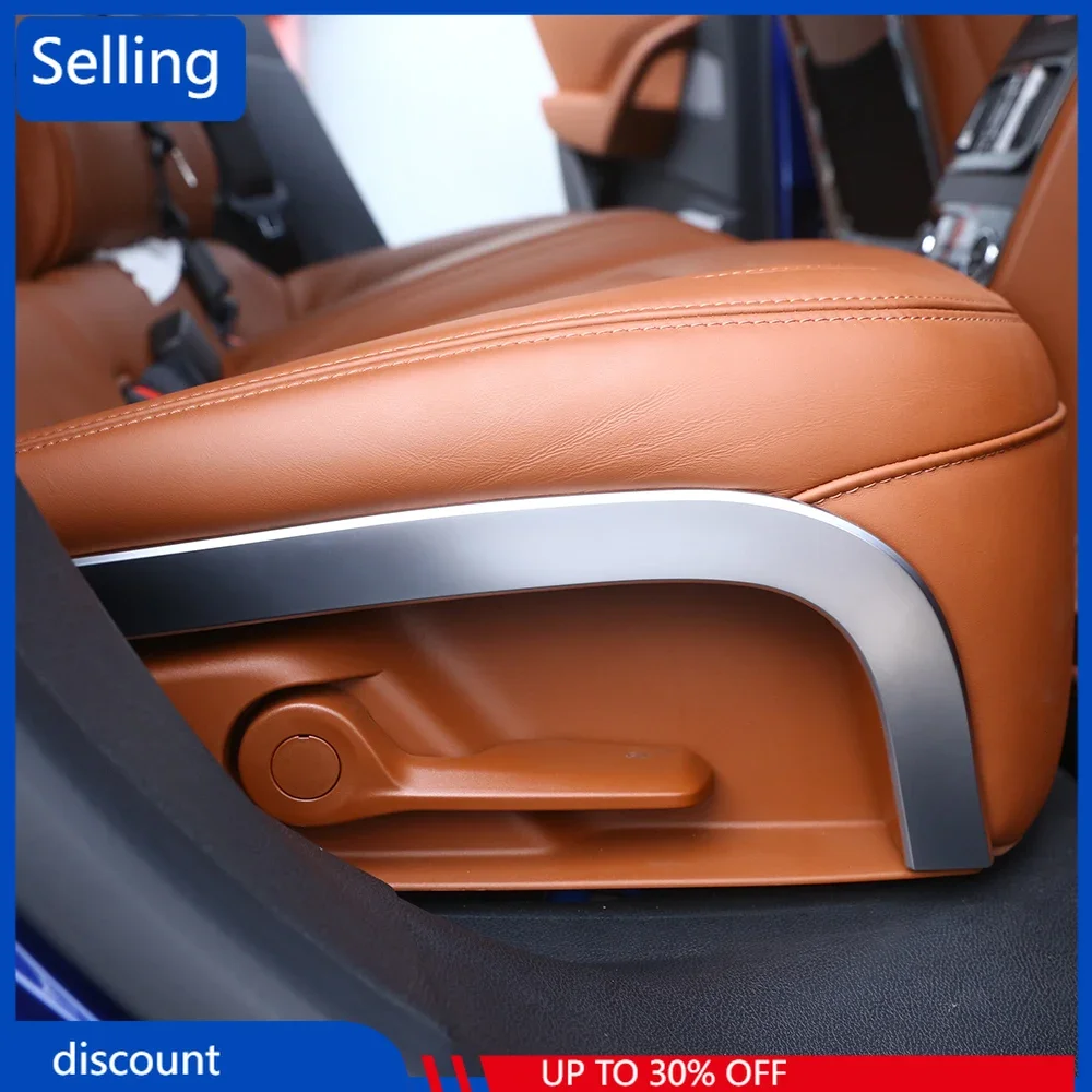 

2 Pcs For Maserati Levante 2016-2017 ABS Silver Rear Row Seat Decoration Strips Trims Car Accessory FAST SHIP