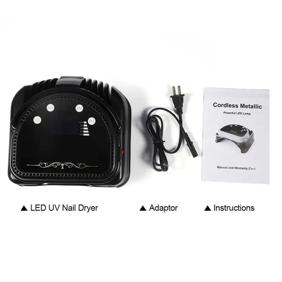 64W UV LED Nail Dryer Salon Nail Lamp 32LEDs for Curing All Gel Nail Polish With Automatic Sensor for Manicure Pedicure 100-240V 5