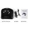 64W UV LED Nail Dryer Salon Nail Lamp 32LEDs for Curing All Gel Nail Polish With Automatic Sensor for Manicure Pedicure 100-240V 5
