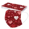 10pcs Adult Mask Valentine's Day Disposable Face Mask Lover Heart Print Industrial 3Ply Ear Loop Mask mascarillas cubrebocas  3