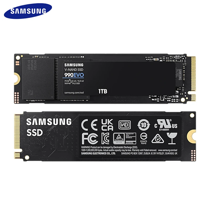 Samsung 990 Evo Ssd 1Tb 2Tb Leggi Fino A 5,000 Mb/S Pcie Gen 4X4 Gen 5X2 M.2 2280 Unità A Stato Solido Interna Per Pc Computer Portatile