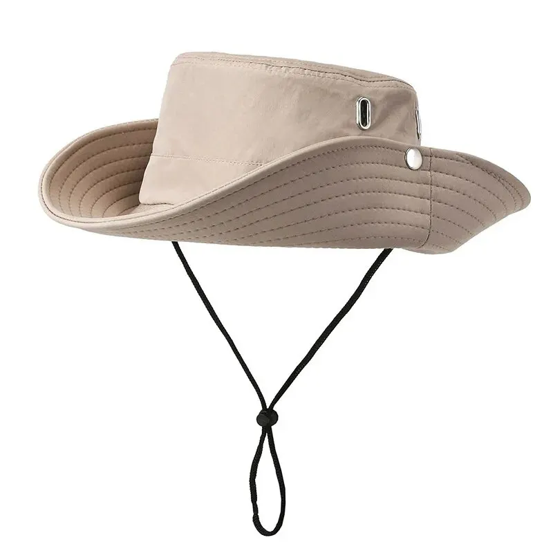 Men's Fisherman Hat Outdoor Mountaineering Sunshade Summer Large Brim Breathable Sunscreen Fishing Spring And Summer