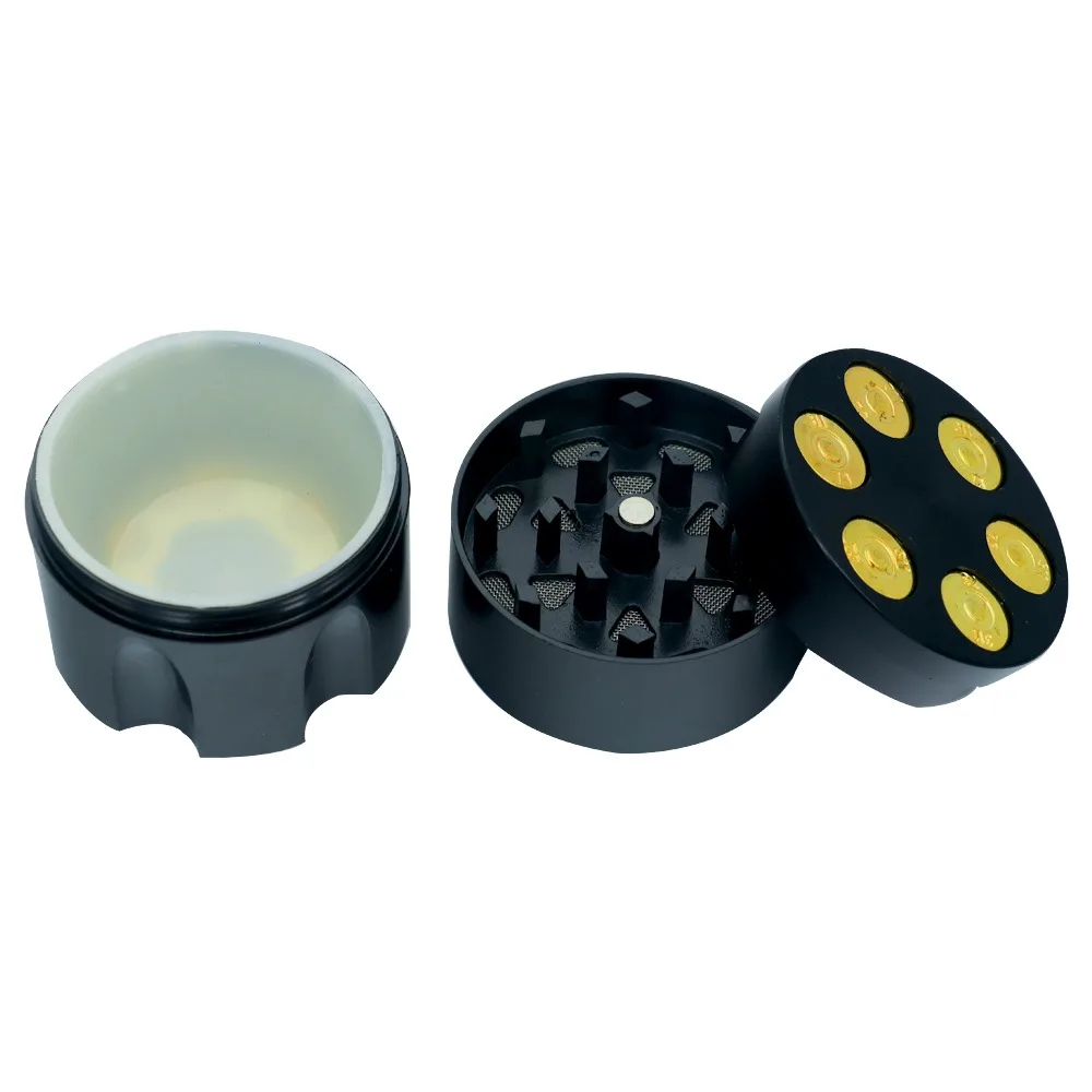 30/40mm Bullet Shaped 3-Layer Metal Herb Grinder Creative Design Compact & Portable