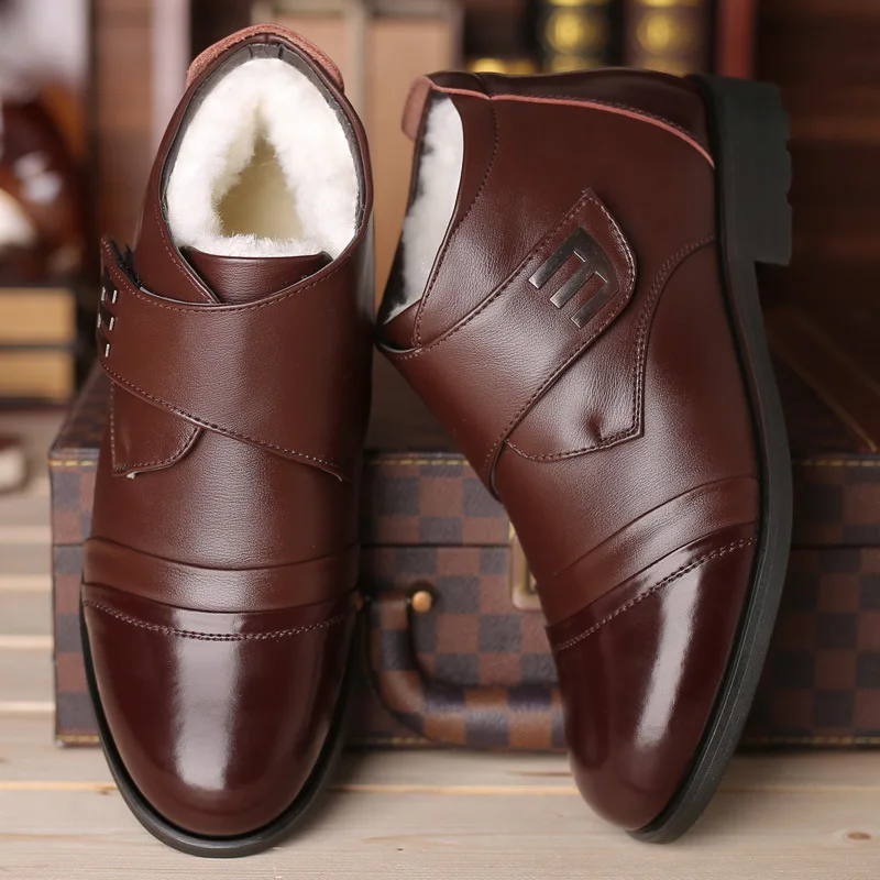 Men Winter Boots Chelsea Genuine Leather Ankle Boots,winter snow boots,men boots