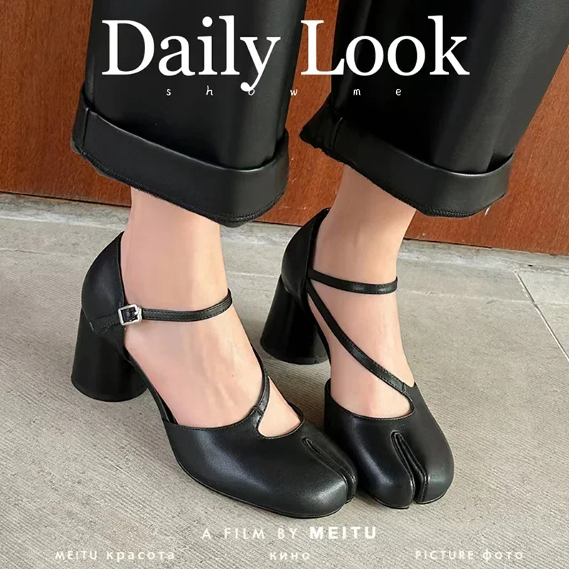 2024 Nuove Donne Estive Sandali Scarpe In Pelle Naturale 22-24.5Cm Pelle Bovina + Pelle Di Cinghiale + Pelle Di Pecora Fibbia Alla Caviglia In Pelle P