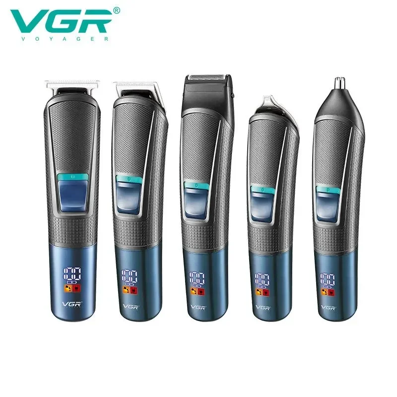 VGR 5 in 1 Mens Grooming Kit Professional Electric Shaver Beard and Nose Hair Trimmer Barber Hair Clipper Set V-108 2