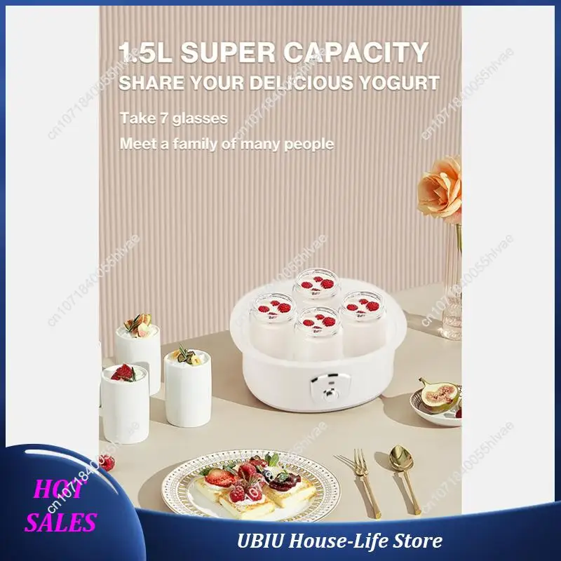 Automatic Yogurt Maker With 7 Glass Jars Electric Yogurt Maker Enzyme Fermenter Natto Rice Wine Ferment Machine-Best Selling