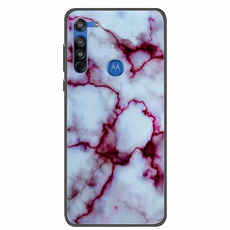 Elegant Marble Soft TPU Silicone Phone Cover - Artistic Cat Design Bumper Case for Moto G Pro and Stylus
