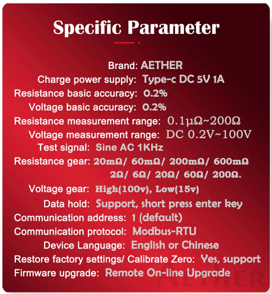 Battery Internal Resistance Tester resistance tester 0.2 BA1050 Vector High precision 100V Battery Internal OHM Meter Lithium Iron Phosphate18650