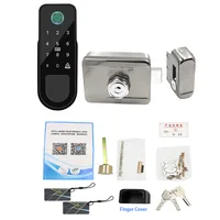 Bluetooth Tuya App Fingerprint Smart Door Lock Gate Password RFID Card Rim Bolt Lock Electronic Door Lock - Image 6