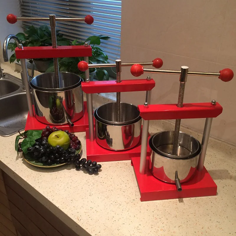 Cheese Tincture Herb Fruit Wine Manual Press Extractor Stainless Steel Barrels Press Machine for Juice, Vegetable,Wine,Olive
