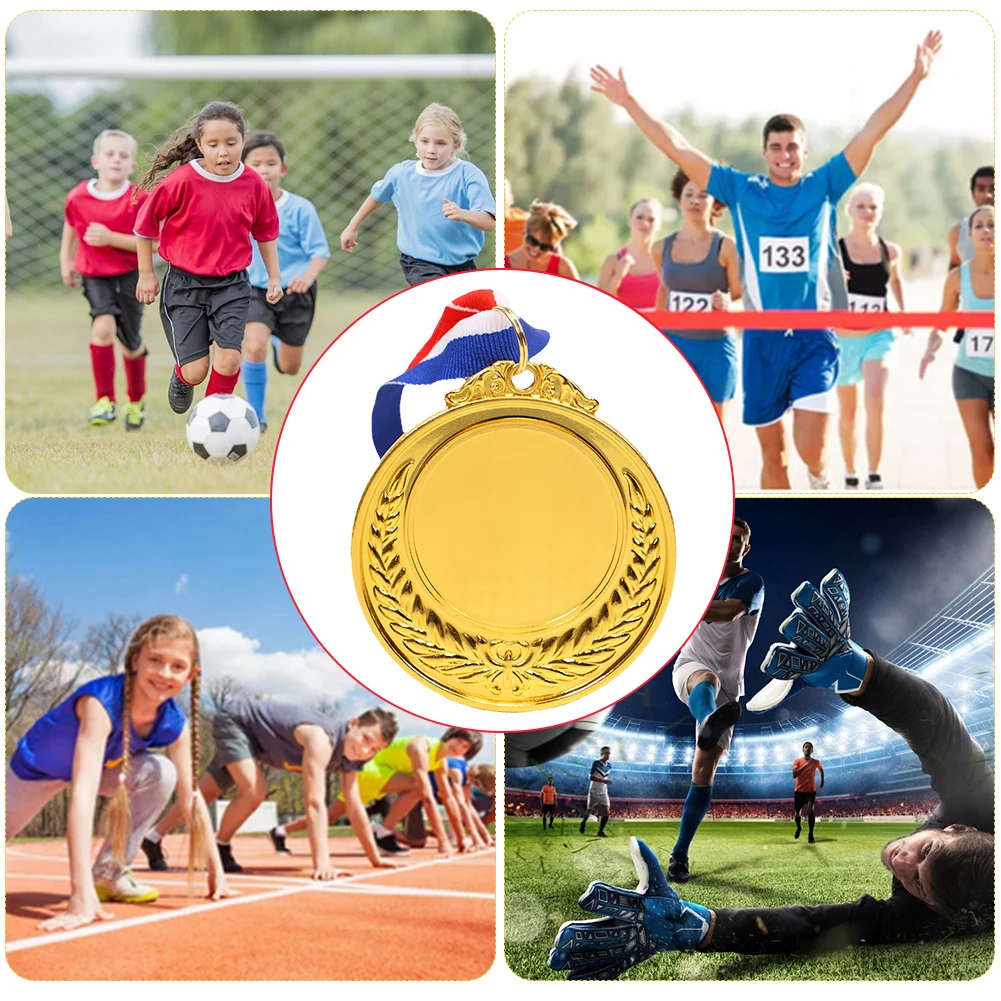 5.2cm Gold/Silver/Bronze Medal Award Medals Neck Ribbon Medal Child Lot Game Medals Sports Competition Winner Souvenir award medals
