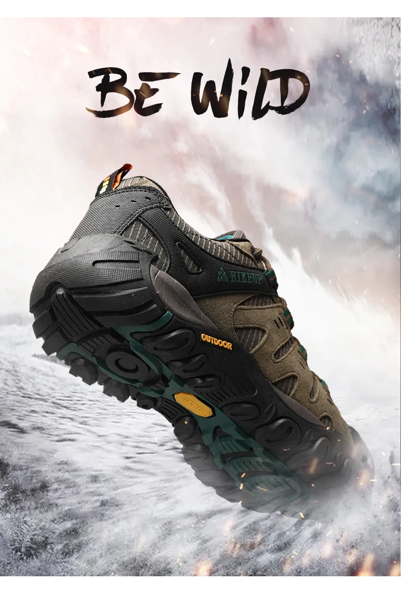 Hikeup herren wanderschuhe wildleder outdoor schuhe verschleiß feste männer trekking wander jagd taktische turnschuhe – Detail 5