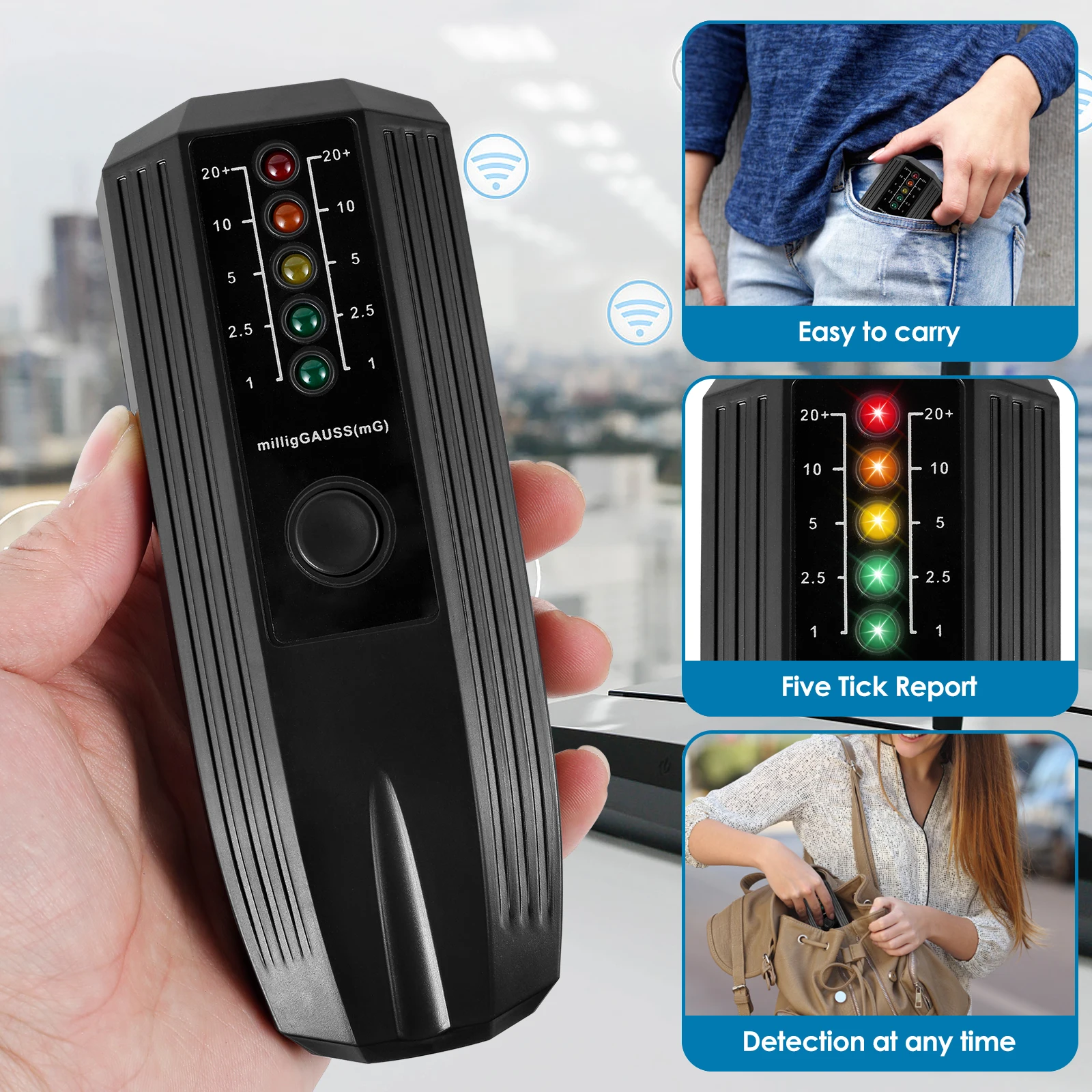 EMF Meter with LED Light High Accuracy Electromagnetic Field Radiation Detector Ghost Hunting Paranormal Equipment Tester radiation detector,emf meter tester