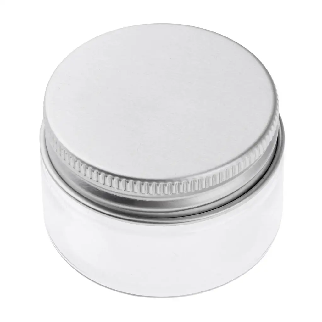 2x5x Empty Cosmetic Pots Lip Balm Container Jar Aluminum Cover 100 ml 68x43 mm