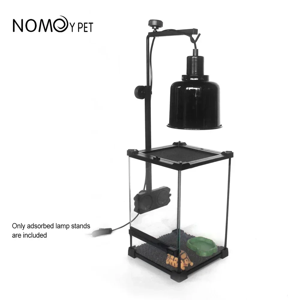 Nomoypet Reptile Lamp Holder with Suction Cup Adjustable Wall Mounted Lamp Bracket Heating Light Stand For Turtle Lizard