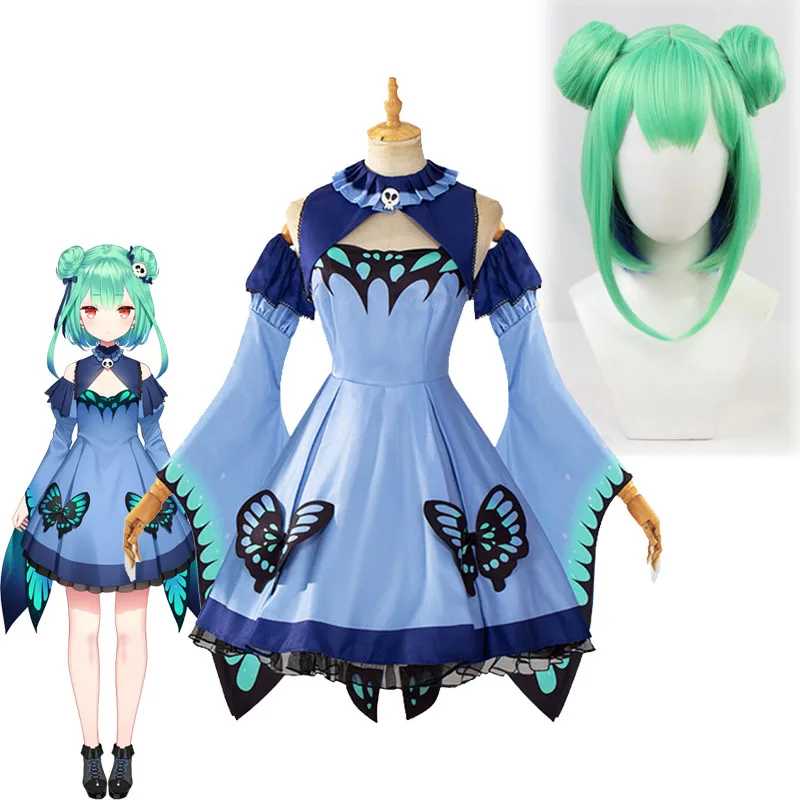 

Hololive Costumes Uruha Rushia Cosplay Dress and Accessories Fantasy VTuber Rushia Wig Headwear Halloween Party Princess Dresses
