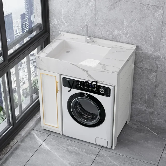 เคาน์เตอร์หินอ่อน LMM สำหรับอพาร์ทเมนต์ขนาดเล็ก ตู้ซักผ้าแบบรวม เครื่องซักผ้าแบบติดตั้งบนเคาน์เตอร์ อ่างล้างหน้าแบบรวม 4