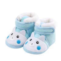 Baby Autumn Winter Boots Baby Girl Boys Winter Warm Shoes Cartoon Toddler Fuzzy Balls First Walkers Kid Shoes 1