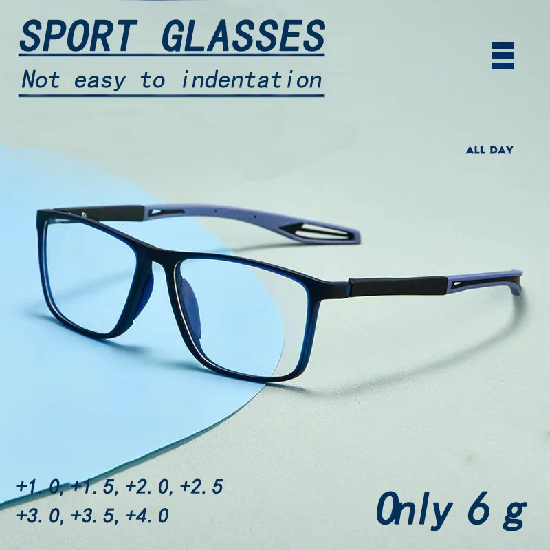 

Reading Glasses Men Fashion Blue Light Blocking Prescription Glasses TR90 Ultralight Outdoor Sport Presbyopic Eyeglasses 0~ +400