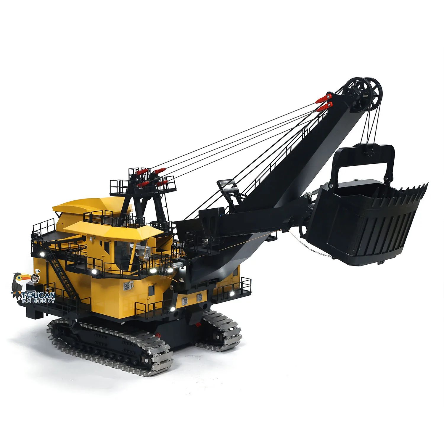 1/25 Metal Electric Rope Shovel Excavator RC Mining Equipment Heavy Digger Radio Control Finished Light Trucks Car Machine Toys 2
