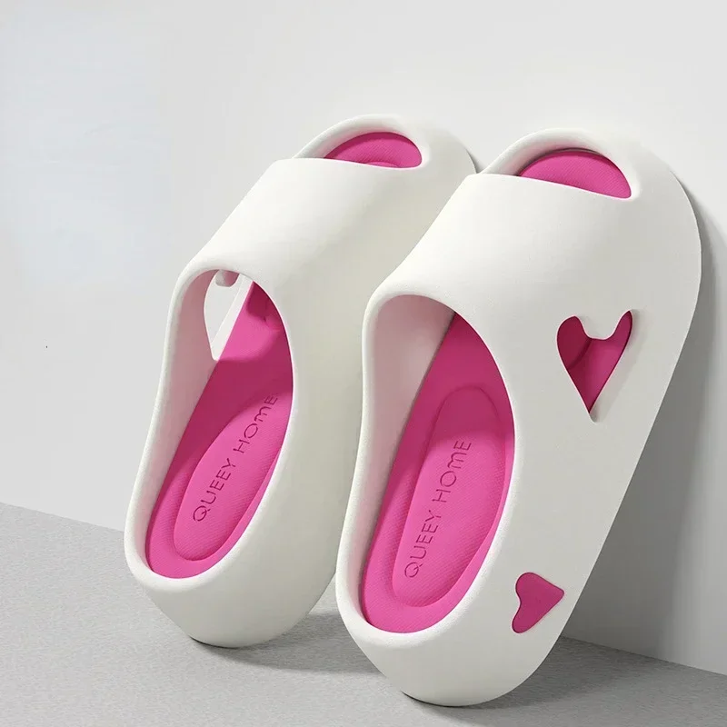 Platform Sandals Women Summer Non Slip Love Indoor Beach Sandals Cloud Slipper Slide House Flip Flops Female Soft Outdoor EVA 2