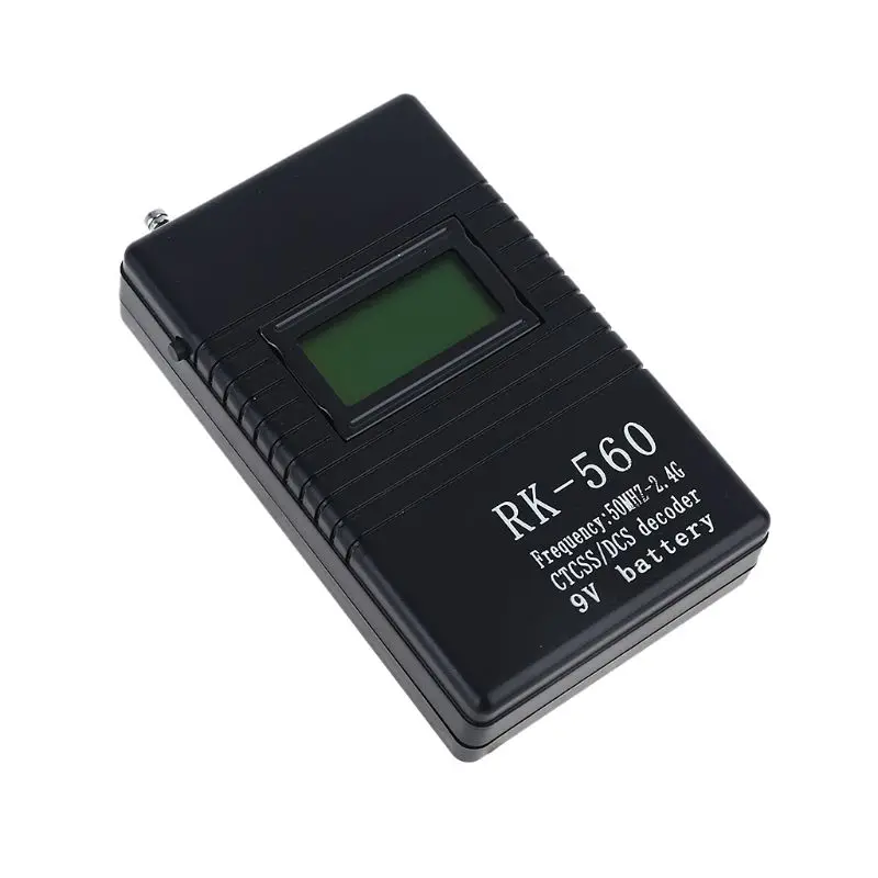 RK560 Portable 50MHz-2.4GHz Handheld Frequency Counter with Antenna for DCS CTCSS Walkie Talkie Radio Signal Frequency Test