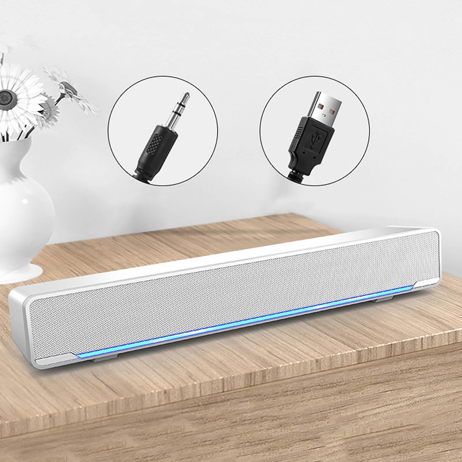Soundbar stereo cablata usb con bassi e audio surround_voghion.com