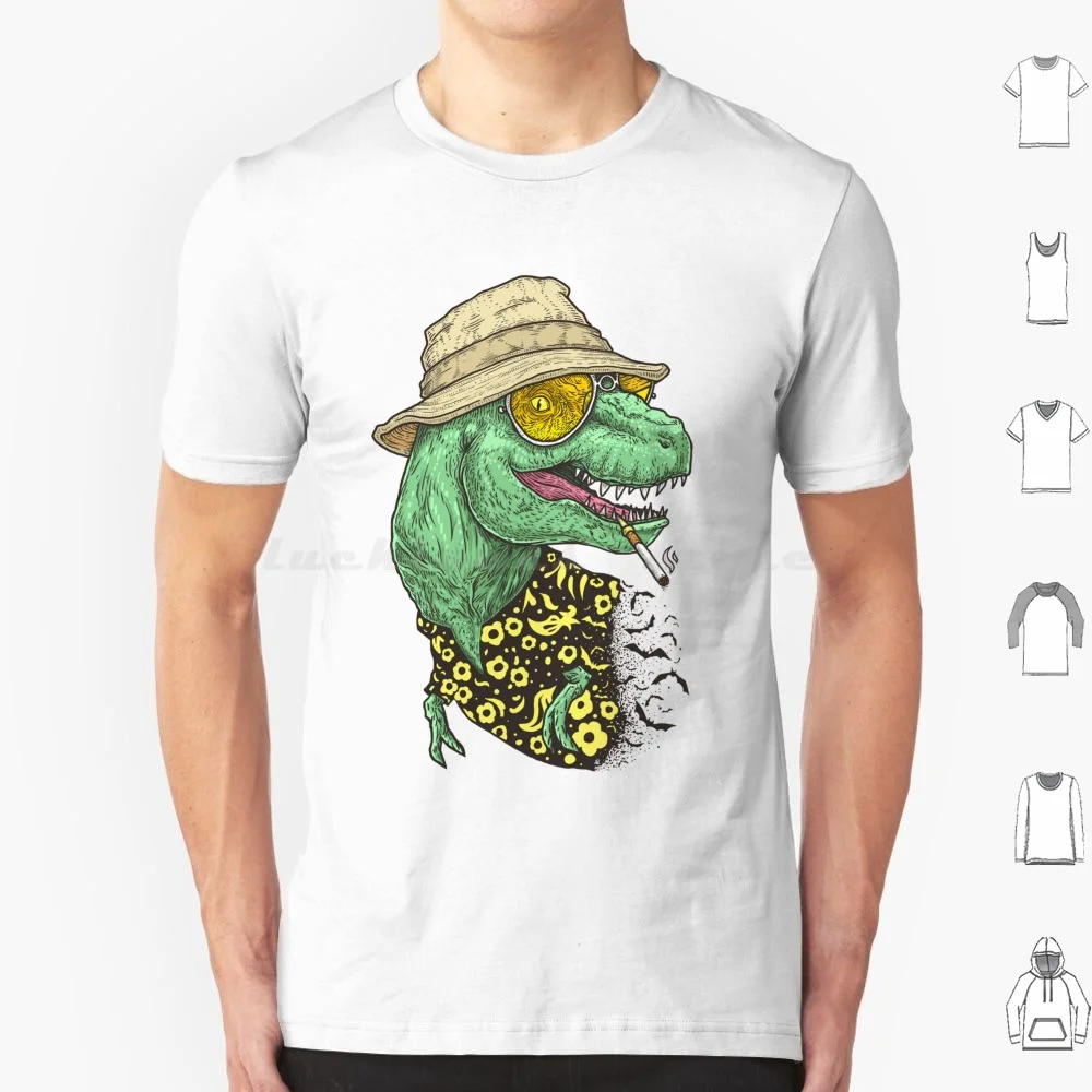 T-Rex T Shirt Uomo Donna Bambini 6Xl Dinosaur Trex T Rex Tyrannosaurus Dino Animals Funny Glasses Hat Hydramatic Bat Sigaretta