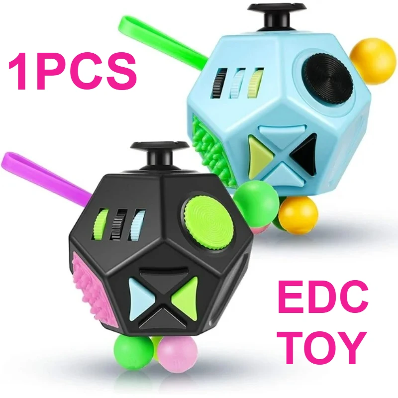 1PCS Dodecagon Fidget Toys Cube Fidget Dice EDC Toys Relieves Stress Anxiety Anti Depression Easy To Carry for Adults Kids