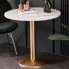 Round Modern Dinning Table Bistro Table Tulip Table with Faux Marble top,Easy Assemble,Sturdy Metal Frame Diameter 30in*H28.54in 2
