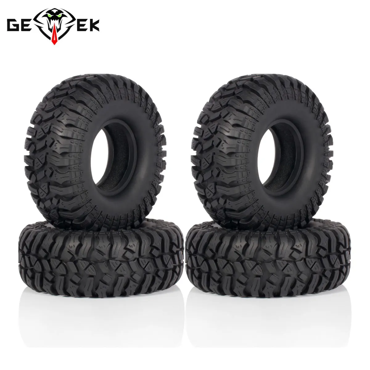 4 Pneus Caoutchouc 130mm Pour RC 1/10 - Chenilles Pour TRX4, TRX6, SCX10 - Lot