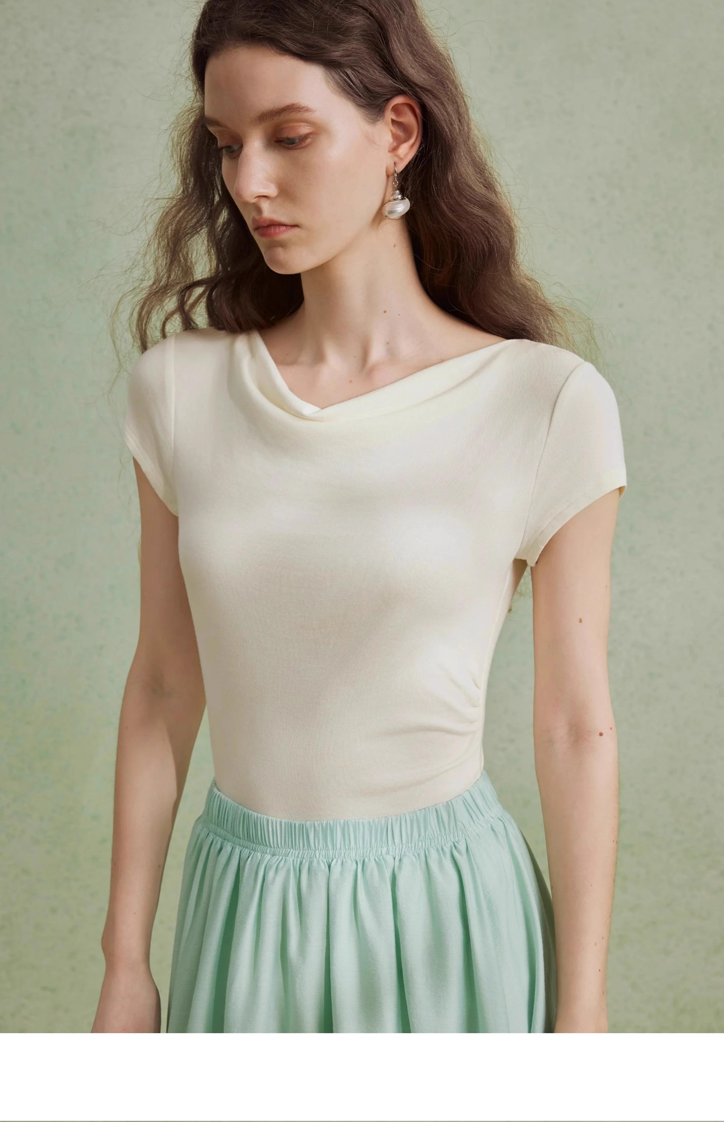 AEL Elegantes Kurzarm-Top für Damen, Sommermode, französischer Stil, schmale Passform, Hemd-Design, Freizeitkleidung – Detail 15