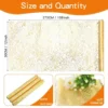 30x500cm Gold Table Runner Metallic Glitter Table Cloths Runner Metallic Roll Rectangle for Birthday Wedding Home Table Decor 4