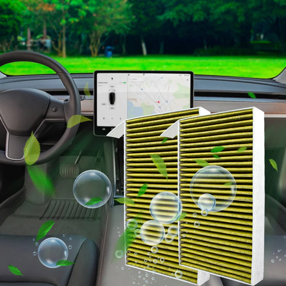 2 Filtros De Cabina De Carbono Activado Para Tesla Model 3 (2018-2020) – Aire Puro Para Tu Eléctrico