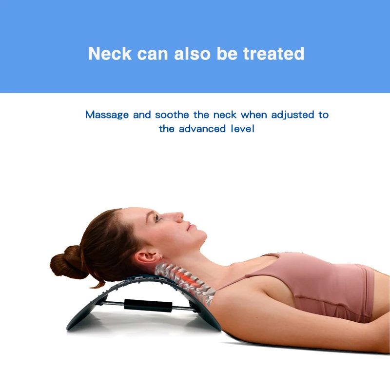 KLASVSA Back Stretcher Massage Stretch Lumbar Adjustable Base Pain Relief Fitness Massage images - 6