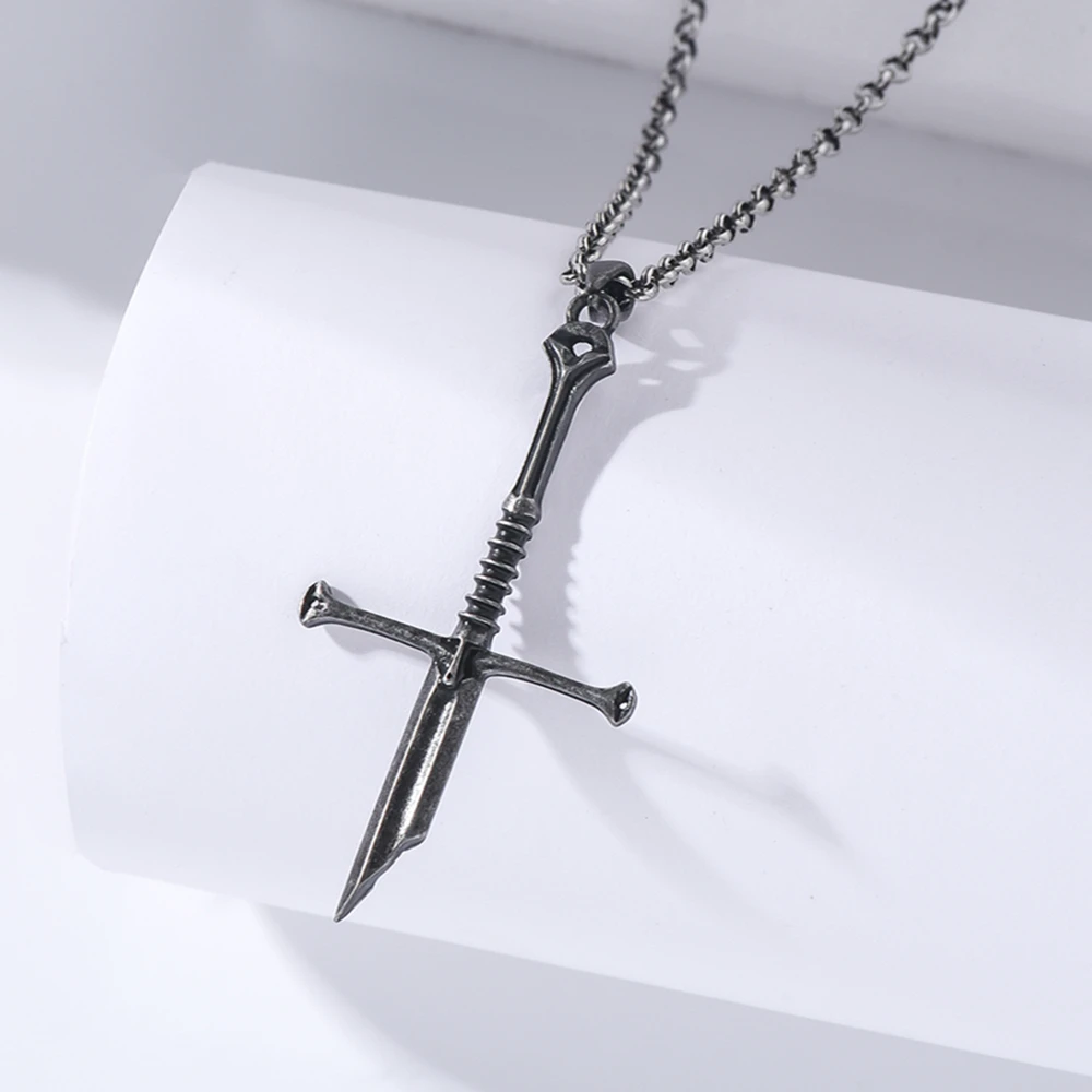 Catuni Broken Sword Lord Halskette, die Ringe, Power Flame of the West, Filmanhänger, Modeschmuck, Accessoire, Geschenk für Fans, Männer – Detail 6