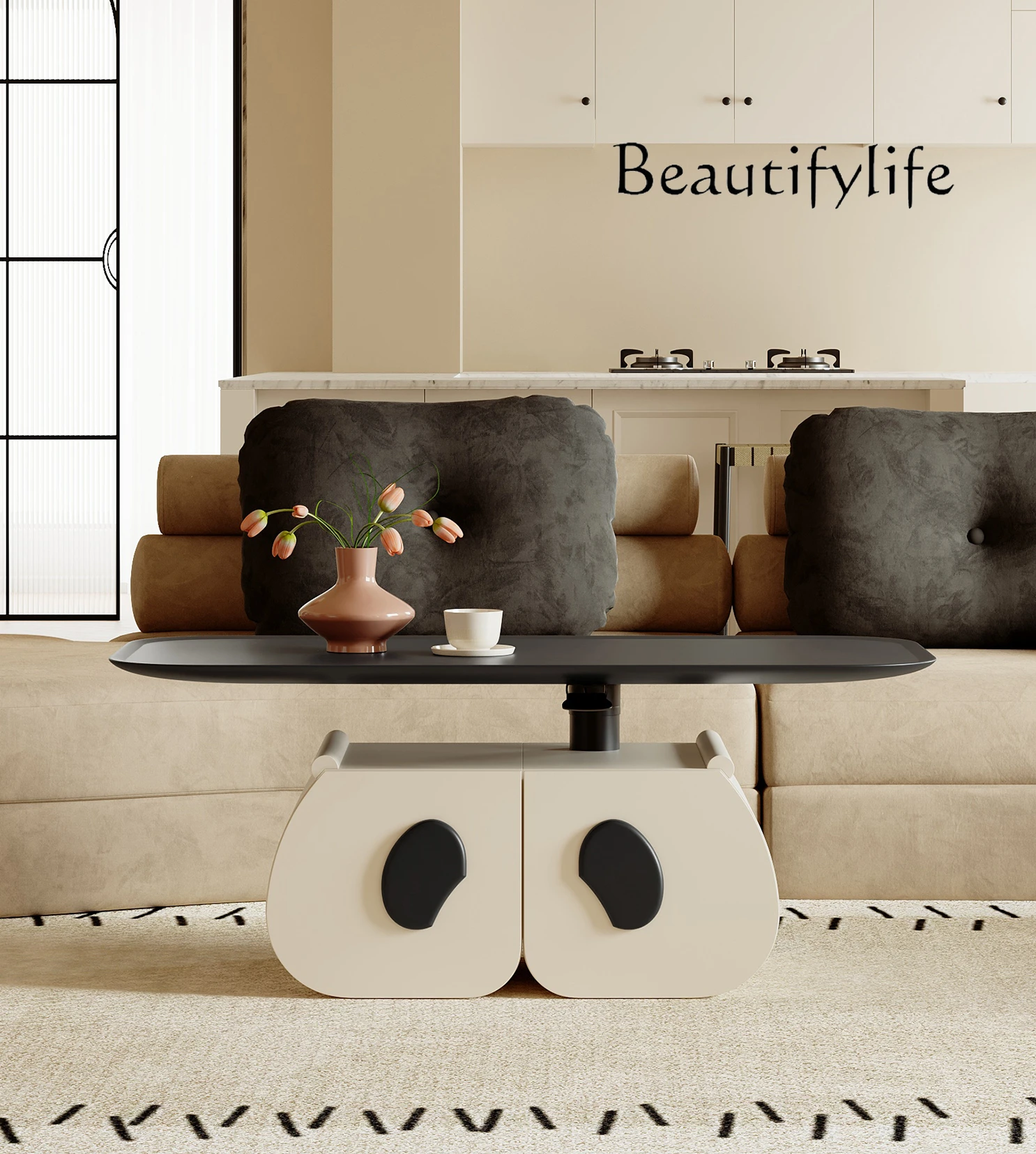 

Nordic Modern Simple Creative Small Apartment Adjustable Coffee Table