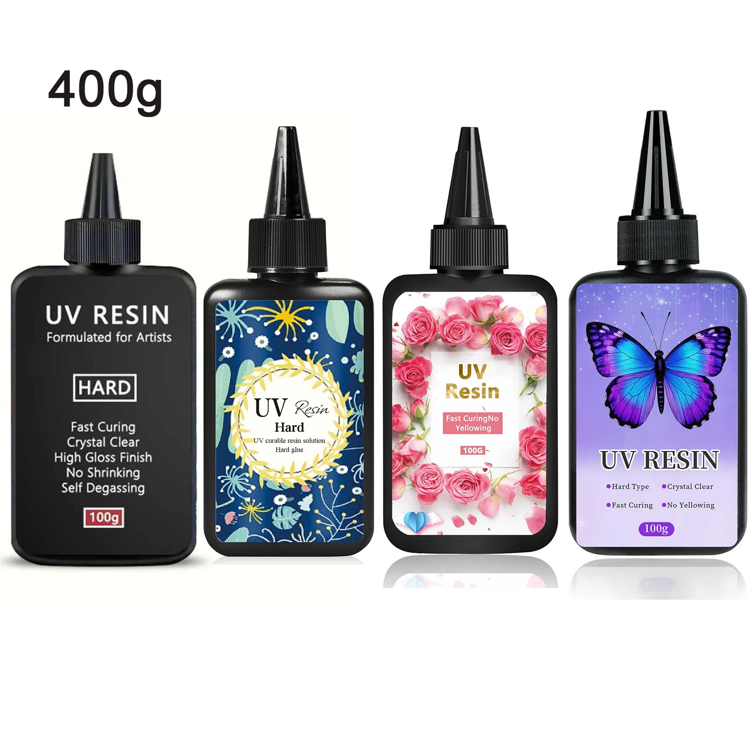 Enhanced Crystal Clear UV Resin - Fast-Curing Transparent Formula for Jewelry Making
