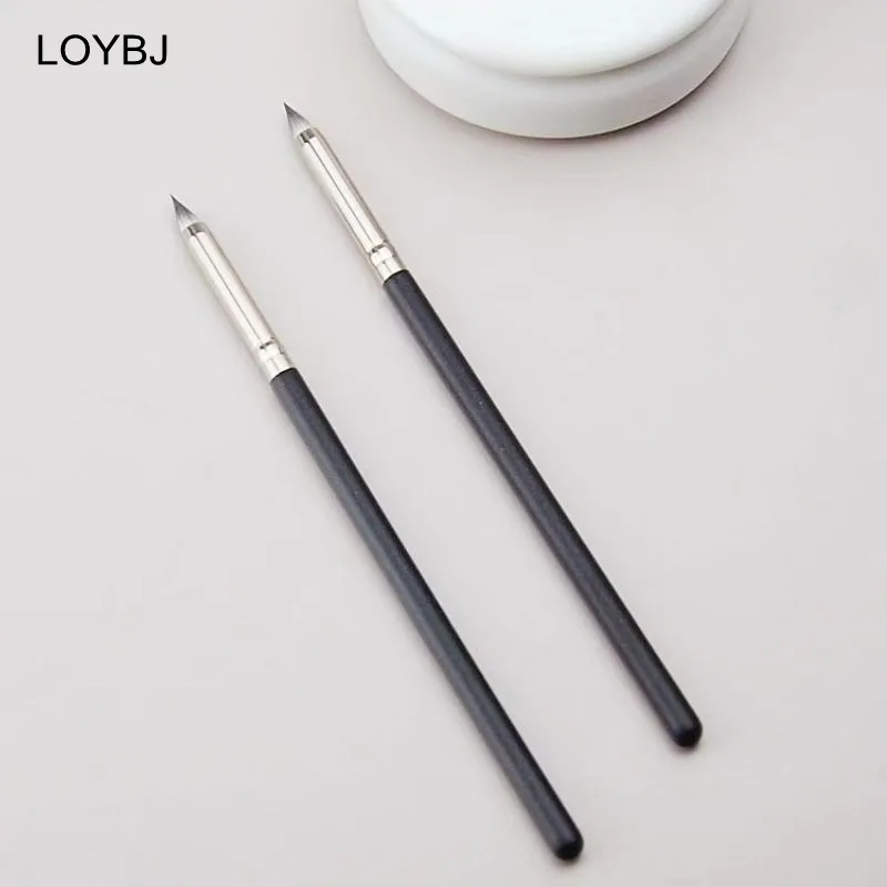 LOYBJ 펜슬 팁 컨실러 브러쉬, 정밀 메이크업 브러쉬, 눈 밑 커버, 비강 컨실러 크림 디테일, 여성 미용 도구
